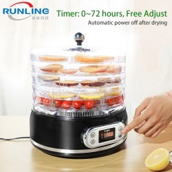 Food Dryer with LED Display, Backlight, 240 W, Green